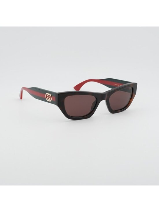 Gucci GG2116S 002  Sunglasses Havana Cat Eye Frame, Brown Lenses main image 4